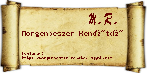 Morgenbeszer Renátó névjegykártya